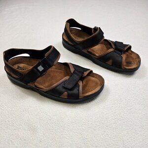 Mephisto Shark Fit Mens Brown & Black Leather Sandals Size 48 14